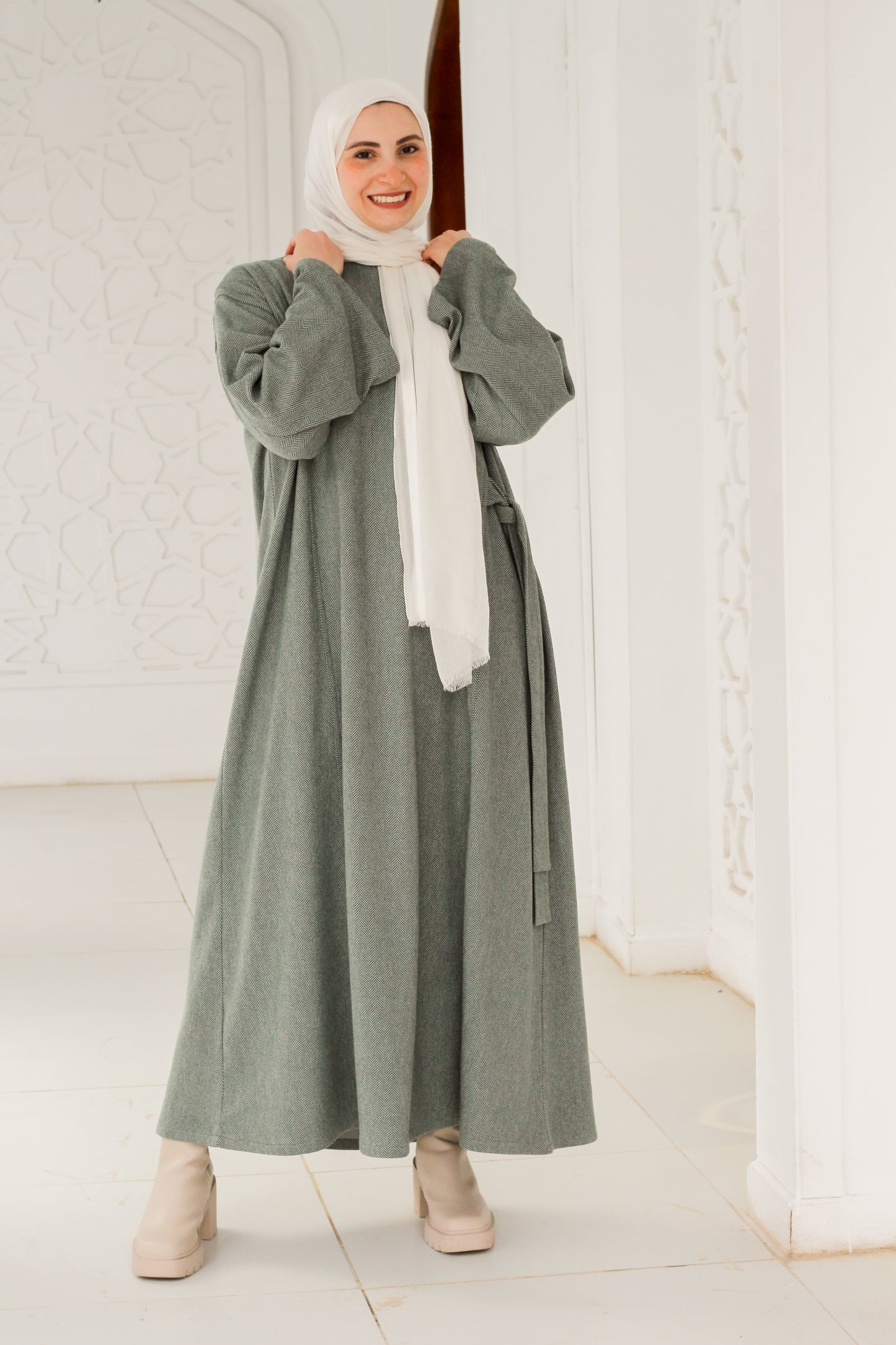 فستان صوف أنيق