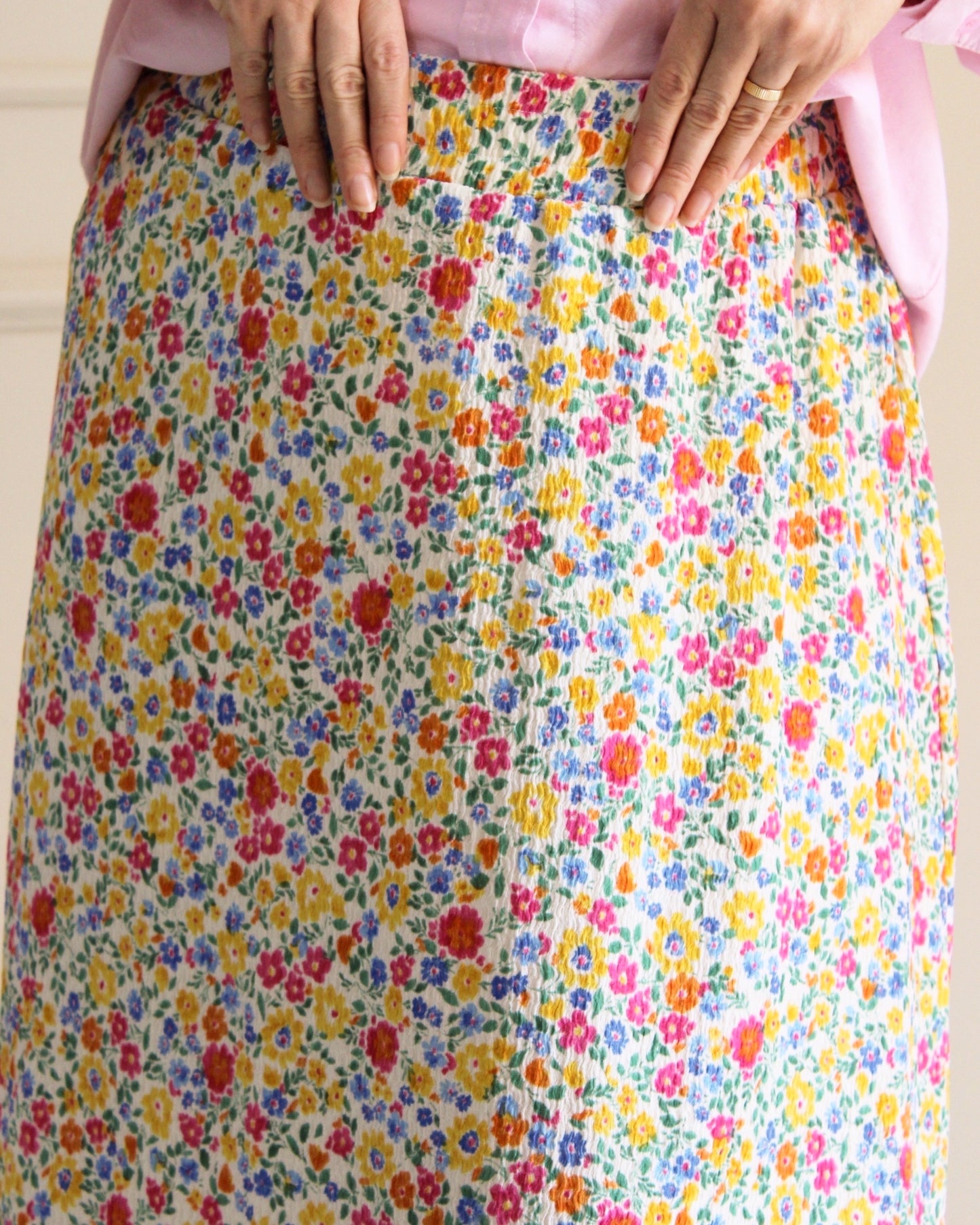 Floral Skirt - Off White