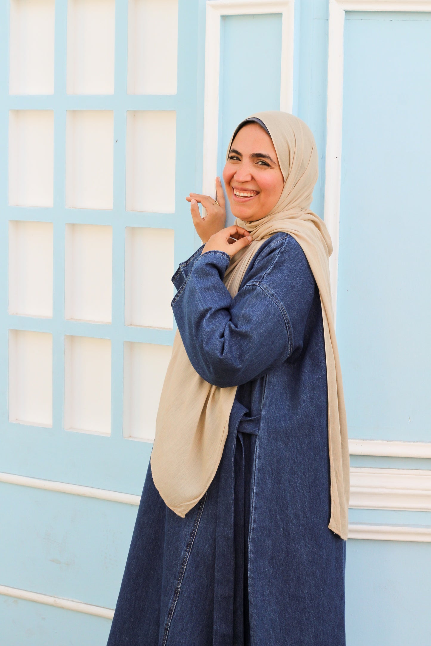 فستان جينز فاخر/شتوي