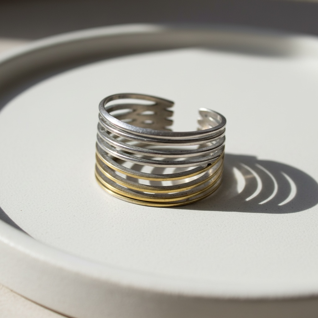 Two Tone Stainless Steel Ring