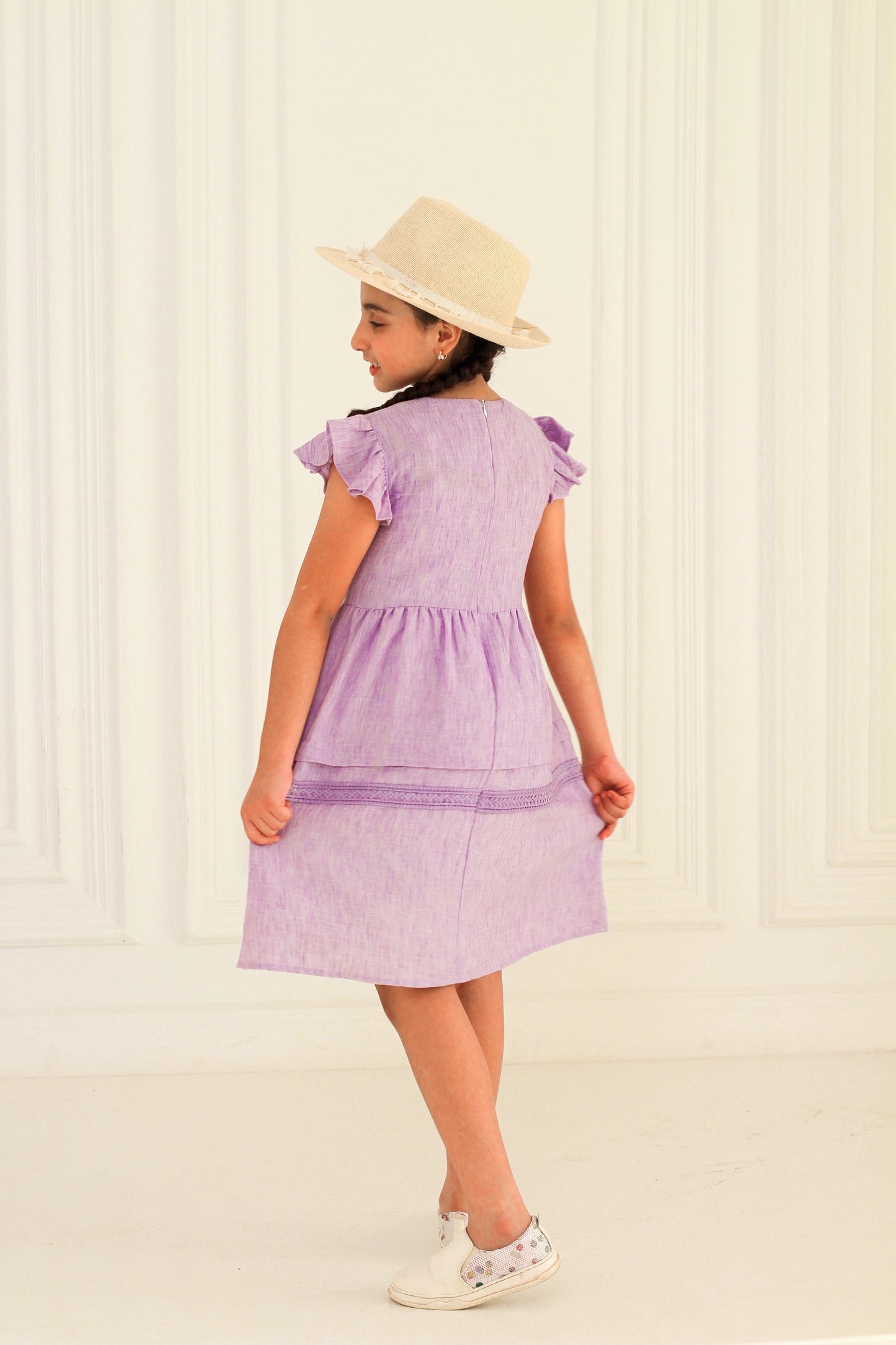 فستان كتان بناتي