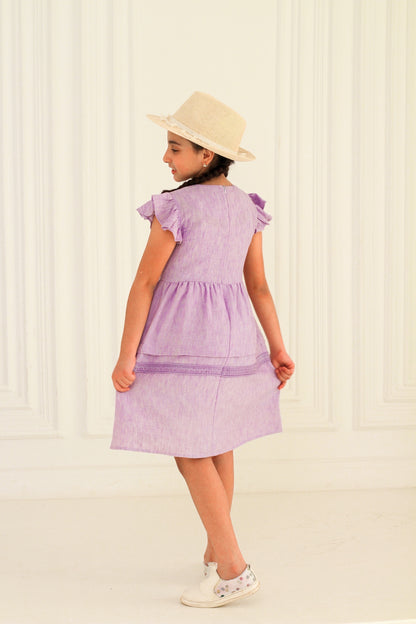 فستان كتان بناتي