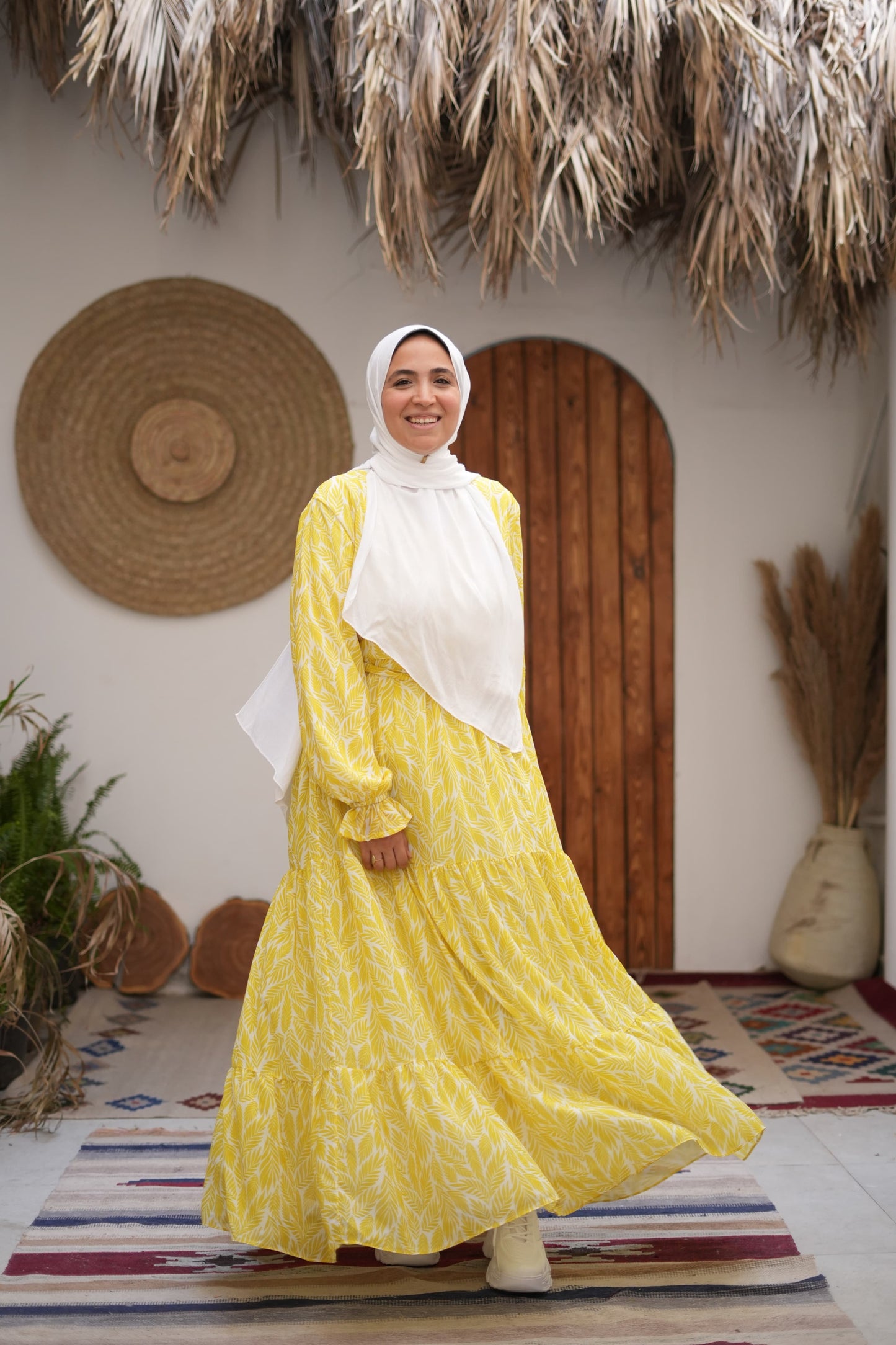 Chiffon Leaves Dress