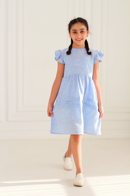 فستان كتان بناتي