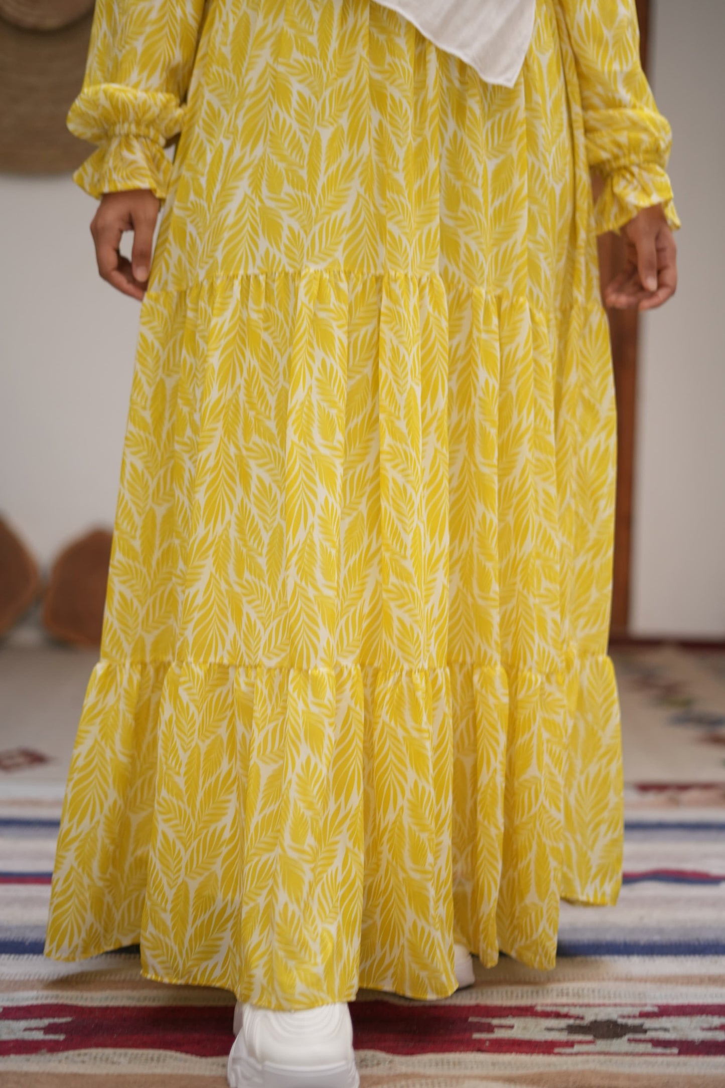 Chiffon Leaves Dress