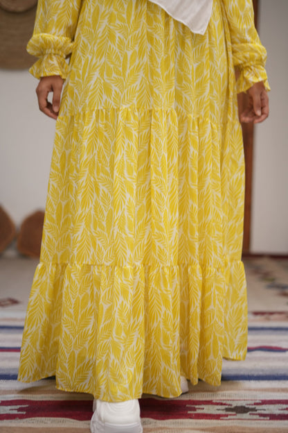 Chiffon Leaves Dress