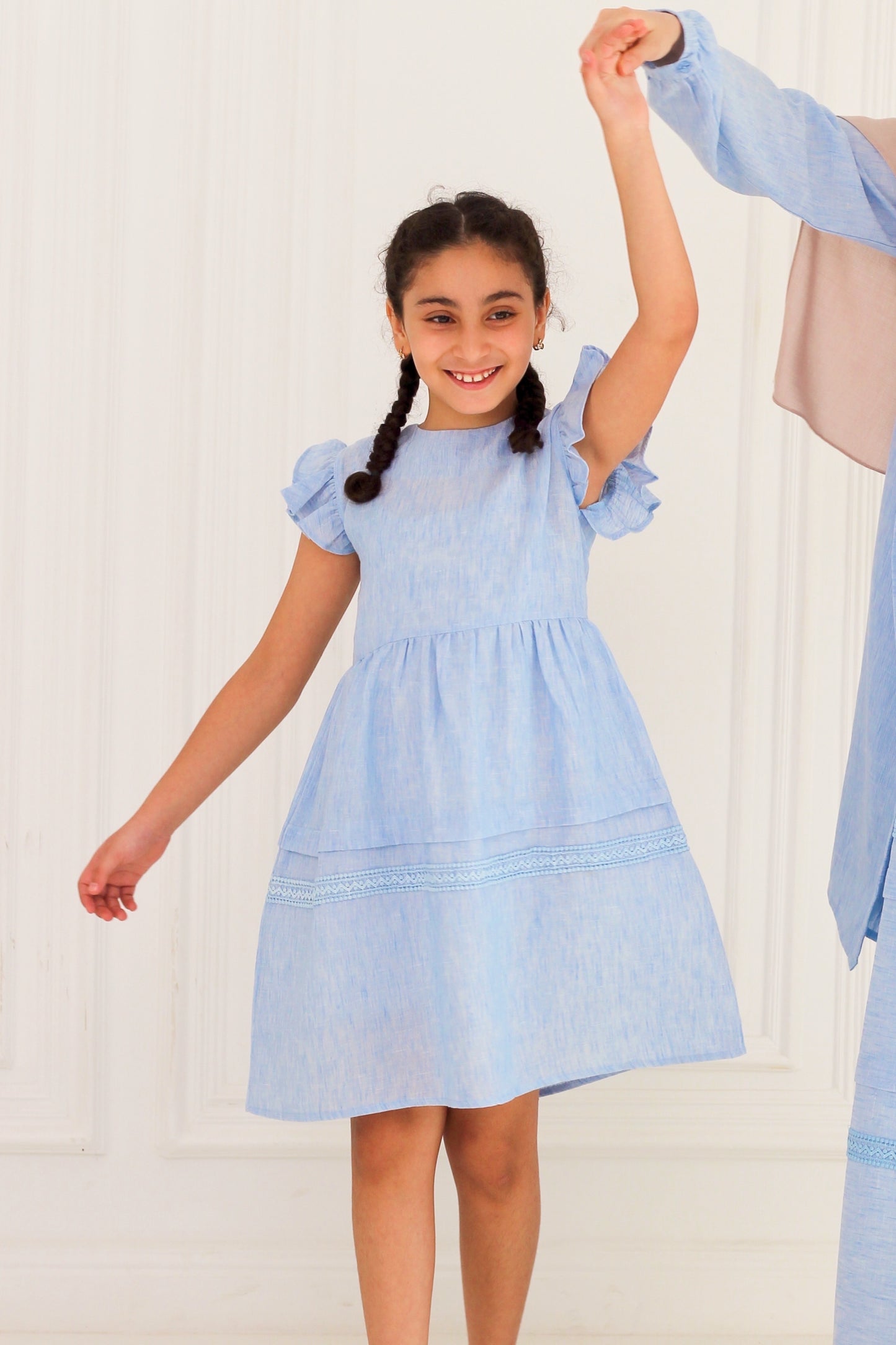 فستان كتان بناتي