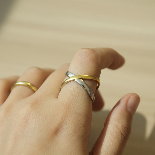 X Stainless Steel Ring