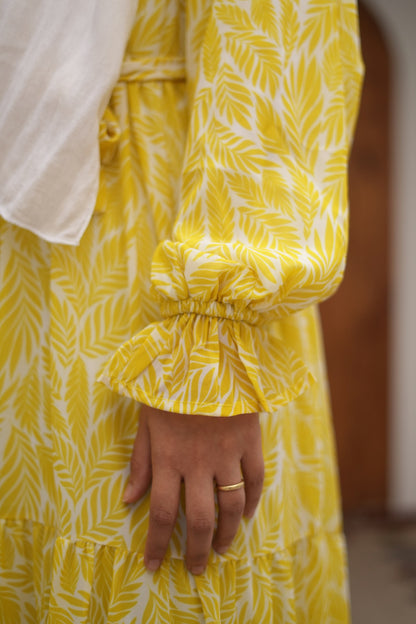 Chiffon Leaves Dress