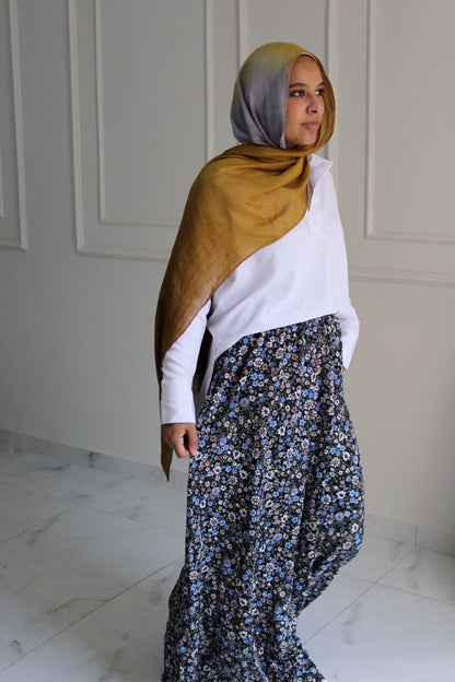 Floral Skirt - Blue
