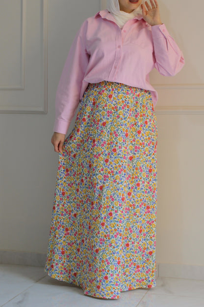 Floral Skirt - Off White