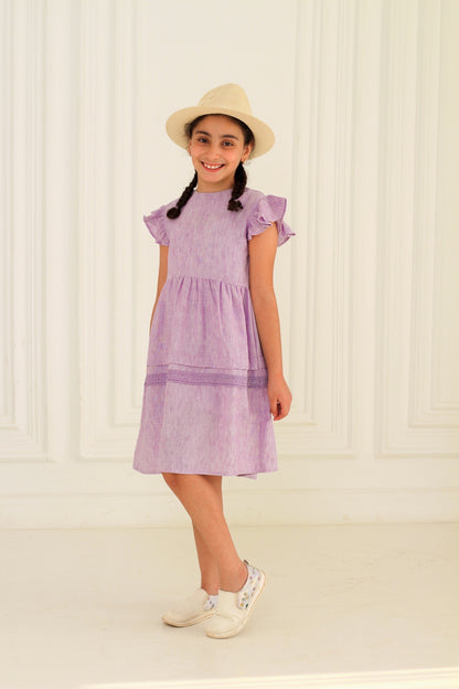 فستان كتان بناتي