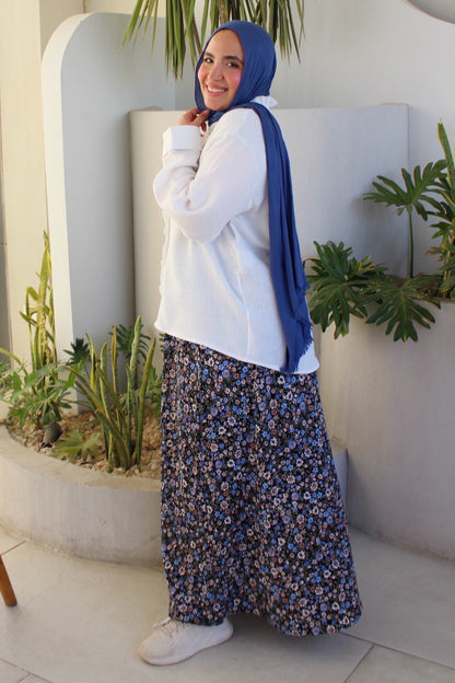 Floral Skirt - Blue