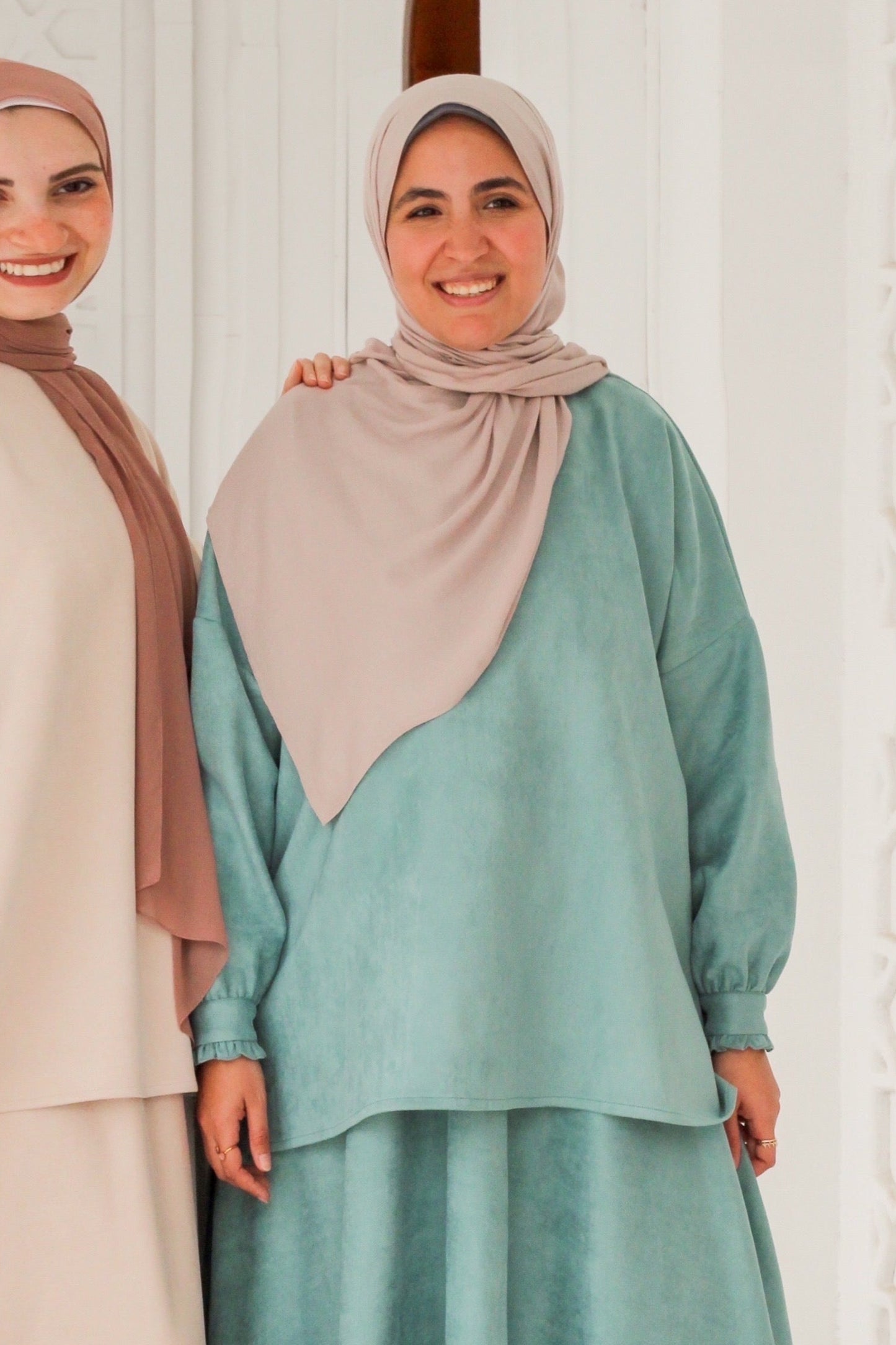 (Blouse Only) Suede Elegance
