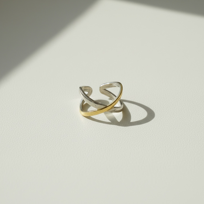 X Stainless Steel Ring