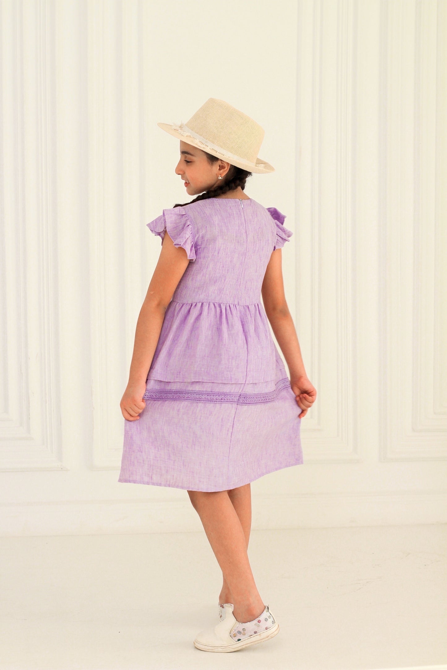 فستان كتان بناتي