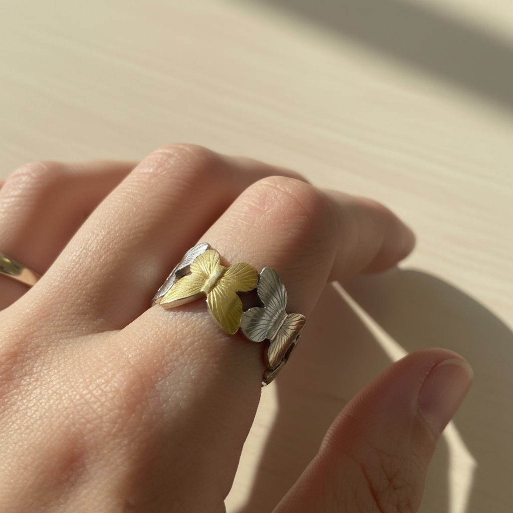 Butterfly Stainless Steel Ring
