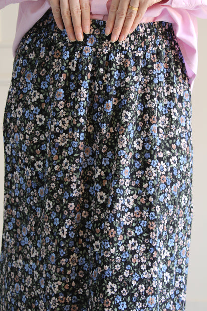 Floral Skirt - Blue