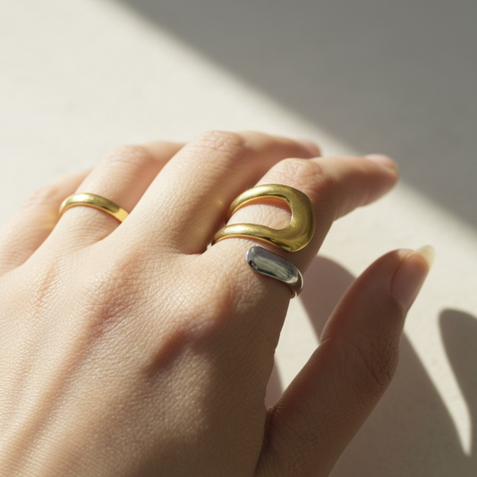Wave Stainless Steel Ring