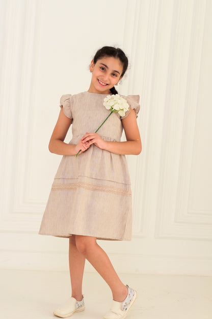 فستان كتان بناتي