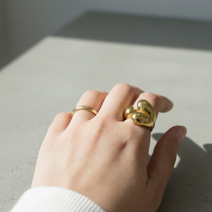 Triple Dome Stainless steel Ring
